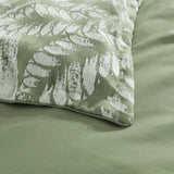 Renee Taylor Lansfield Tropical Jacquard Quilt Cover Set - Sage (OEKO-TEX Certified)