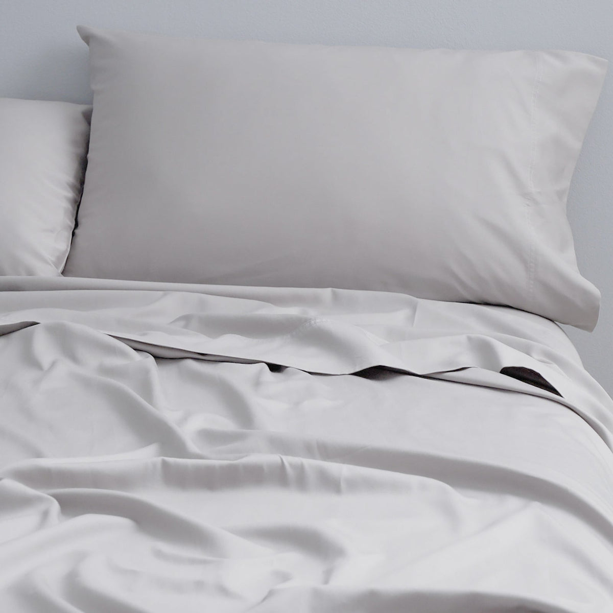 Cloud Linen 250TC Organic Cotton Bed Sheet Set - Silver