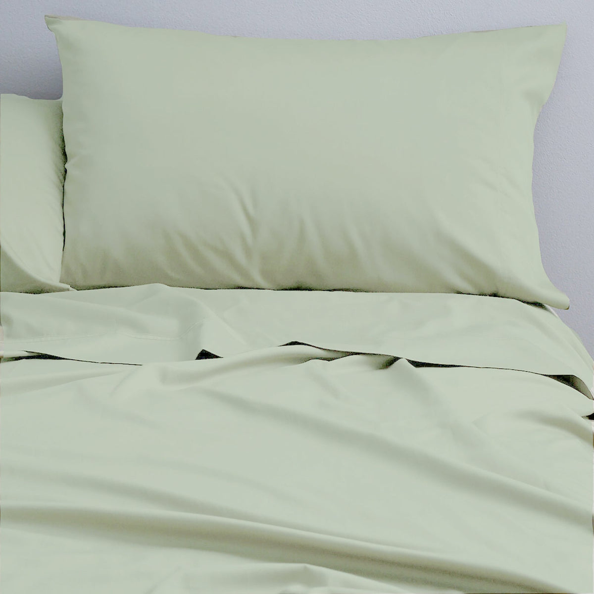 Cloud Linen 250TC Organic Cotton Bed Sheet Set - Moss