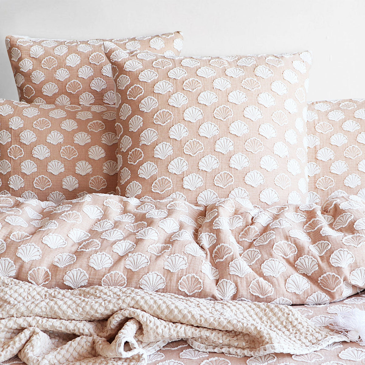 Renee Taylor Ariel Chenille Tufted Jacquard Quilt Cover Set (OEKO-TEX Certified)