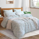 Renee Taylor Coralium Chenille Tufted Jacquard Quilt Cover Set (OEKO-TEX Certified)