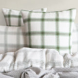 Renee Taylor Elliot Yarn Dyed Cotton Waffle Quilt Cover Set - Sage (OEKO-TEX Certified)
