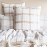 Renee Taylor Cohen Yarn Dyed Cotton Waffle Quilt Cover Set - Nude (OEKO-TEX Certified)