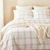 Renee Taylor Cohen Yarn Dyed Cotton Waffle Quilt Cover Set - Nude (OEKO-TEX Certified)