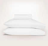 Ddecor Home 1500TC Premium Cotton Blend Fitted Sheet & Pillowcase Set - Snow (OEKO-TEX Certified)