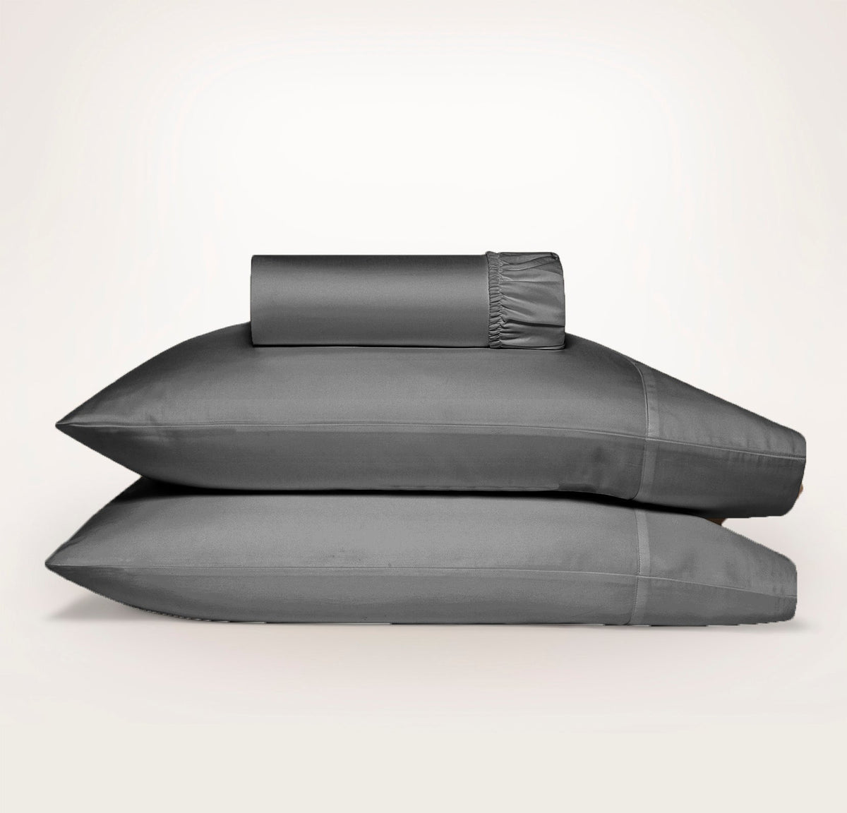 Ddecor Home 1500TC Premium Cotton Blend Fitted Sheet & Pillowcase Set - Granite (OEKO-TEX Certified)