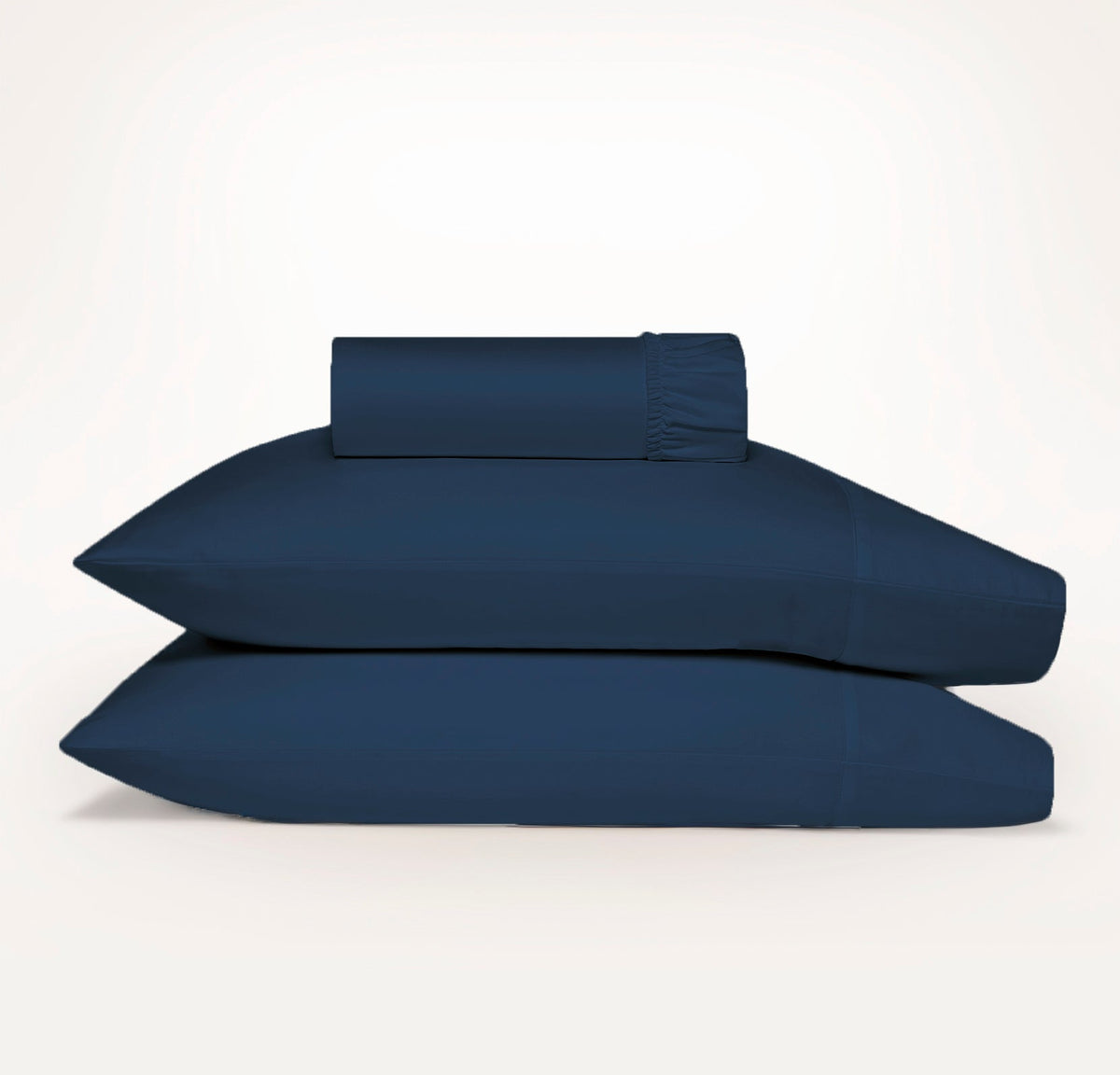 Ddecor Home 1500TC Premium Cotton Blend Fitted Sheet & Pillowcase Set - Indigo (OEKO-TEX Certified)