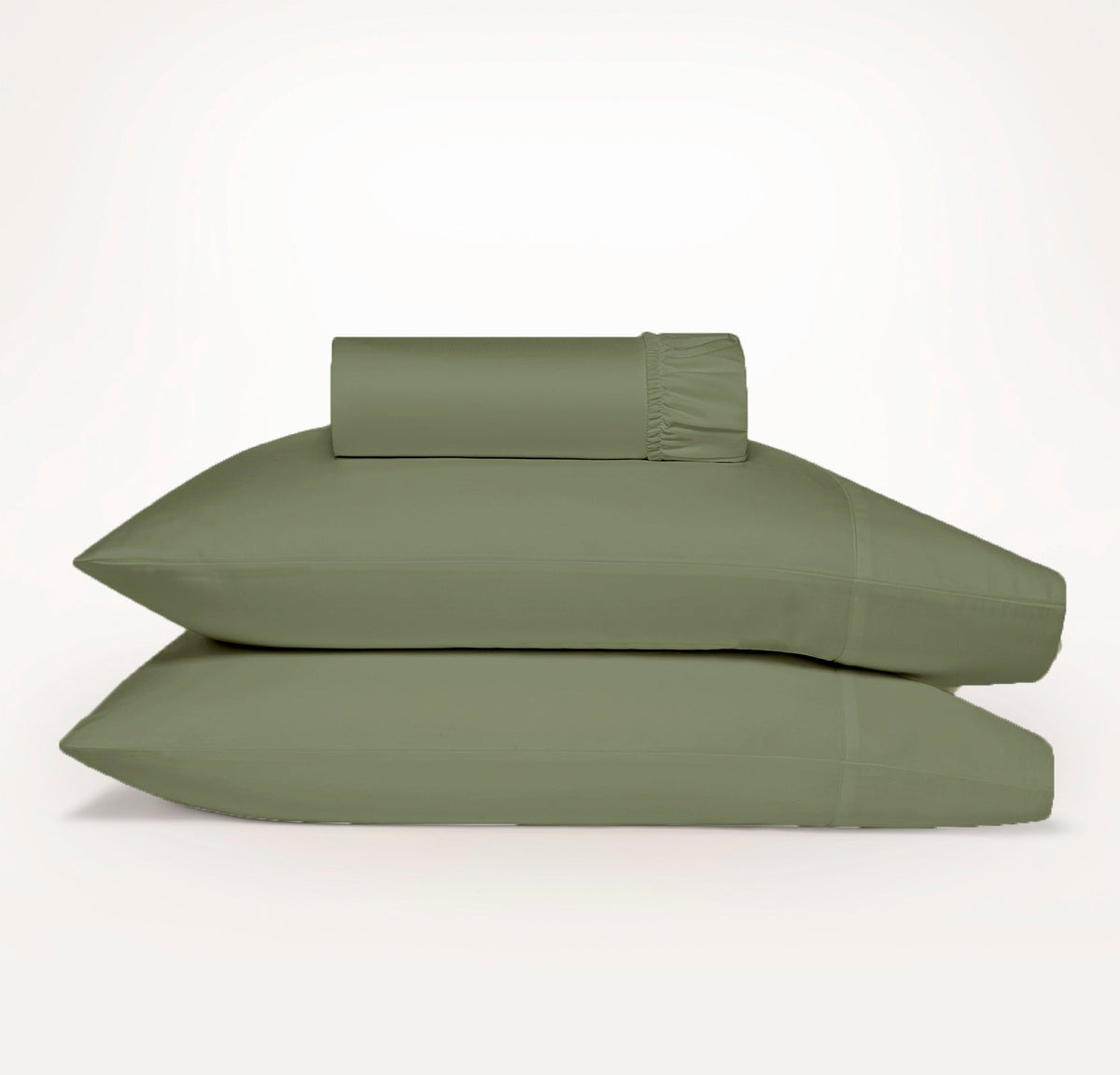 Ddecor Home 1500TC Premium Cotton Blend Fitted Sheet & Pillowcase Set - Sage (OEKO-TEX Certified)