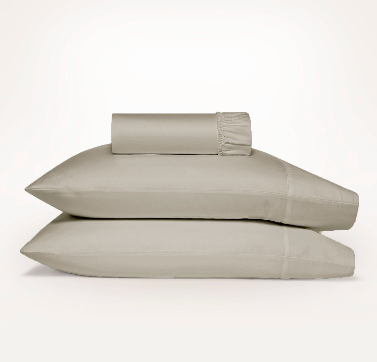 Ddecor Home 1500TC Premium Cotton Blend Fitted Sheet & Pillowcase Set - Sand (OEKO-TEX Certified)