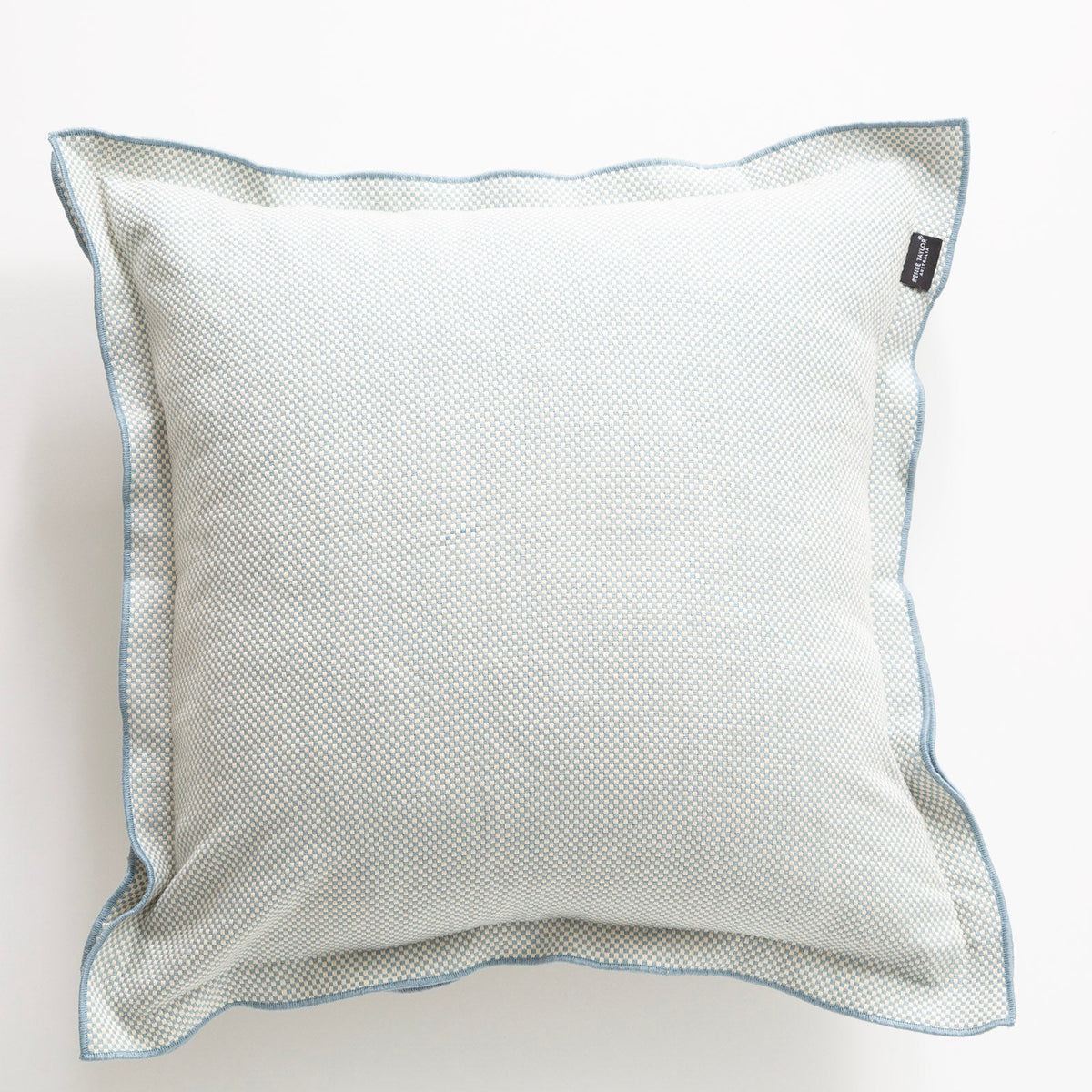 Renee Taylor Campbell Stonewashed Yarn Dyed Cushion - Sky (Square Decorative Throw Pillow - 50 x 50cm)