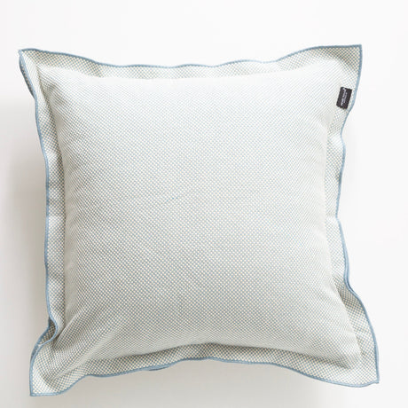 Renee Taylor Campbell Stonewashed Yarn Dyed Cushion - Sky (Square Decorative Throw Pillow - 50 x 50cm)