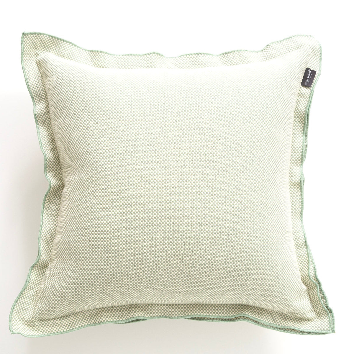 Renee Taylor Campbell Stonewashed Yarn Dyed Cushion - Sage (Square Decorative Throw Pillow - 50 x 50cm)