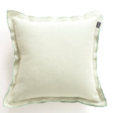 Renee Taylor Campbell Stonewashed Yarn Dyed Cushion - Sage (Square Decorative Throw Pillow - 50 x 50cm)