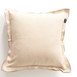 Renee Taylor Campbell Stonewashed Yarn Dyed Cushion - Natural (Square Decorative Throw Pillow - 50 x 50cm)