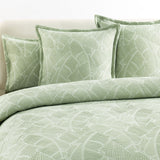 Renee Taylor Woods Banana Leaf Jacquard Quilt Cover Set - Sage (OEKO-TEX Certified)