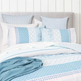Renee Taylor Margot 300TC Cotton Reversible Quilt Cover Set - Blue (OEKO-TEX Certified)
