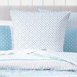 Renee Taylor Margot 300TC Cotton Reversible Quilt Cover Set - Blue (OEKO-TEX Certified)