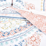 Renee Taylor Kalina 300TC Cotton Reversible Quilt Cover Set - Rust (OEKO-TEX Certified)