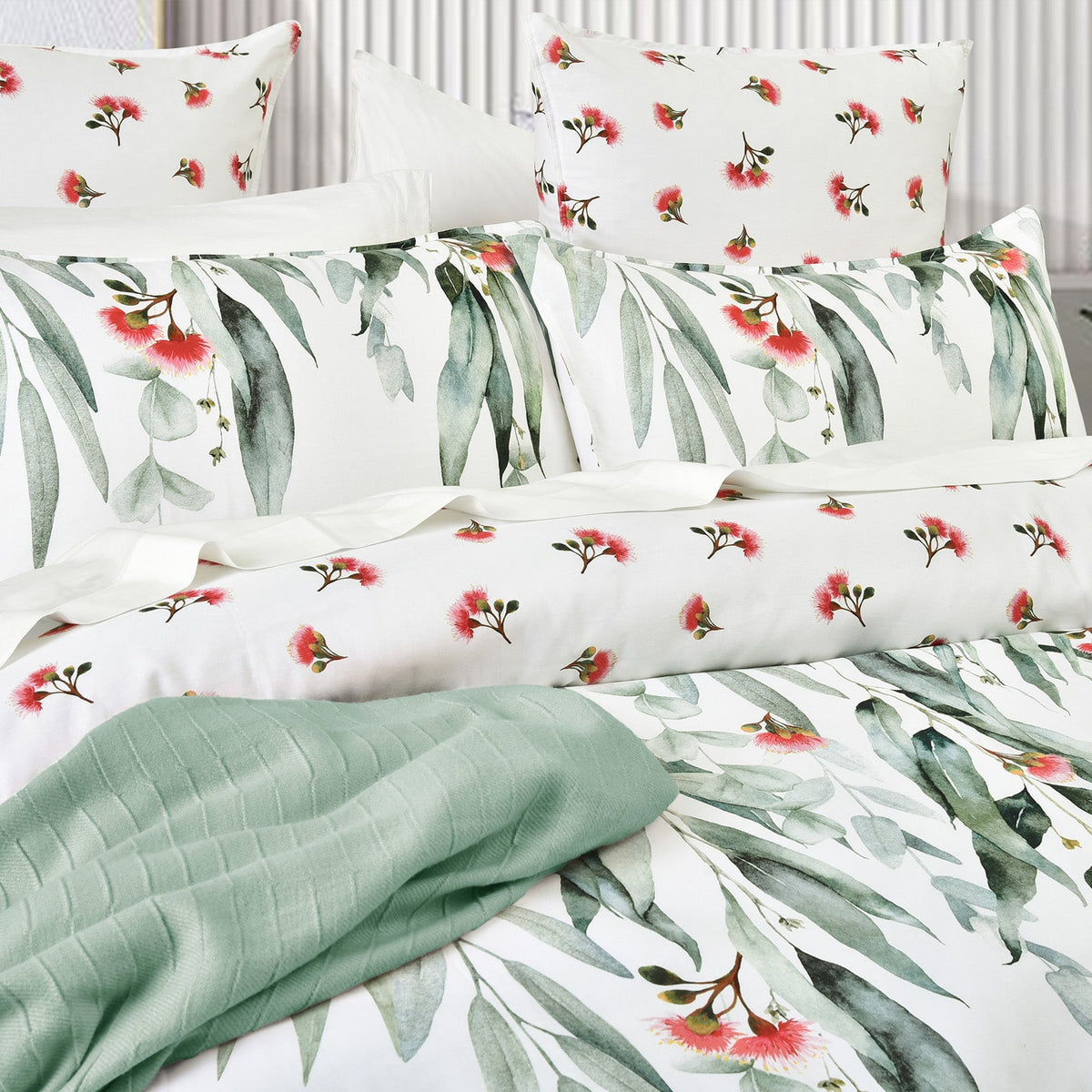 Renee Taylor Mallees 300TC Cotton Reversible Quilt Cover Set (OEKO-TEX Certified)