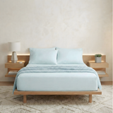Renee Taylor 300TC Organic Cotton Fitted Sheet & Pillowcase Set - Sage (GOTS Certified)