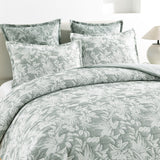 Renee Taylor Indiana Cotton Matelasse Jacquard Quilt Cover Set - Fern (OEKO-TEX Certified)