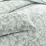 Renee Taylor Indiana Cotton Matelasse Jacquard Quilt Cover Set - Fern (OEKO-TEX Certified)