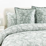 Renee Taylor Indiana Cotton Matelasse Jacquard Quilt Cover Set - Fern (OEKO-TEX Certified)