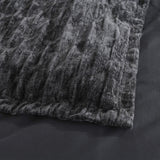 Renee Taylor Charlotte Crinkle Jacquard Quilt Cover Set - Onyx (OEKO-TEX Certified)