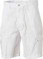 DNC 3302 Cotton Drill Cargo Shorts Workwear Work - White