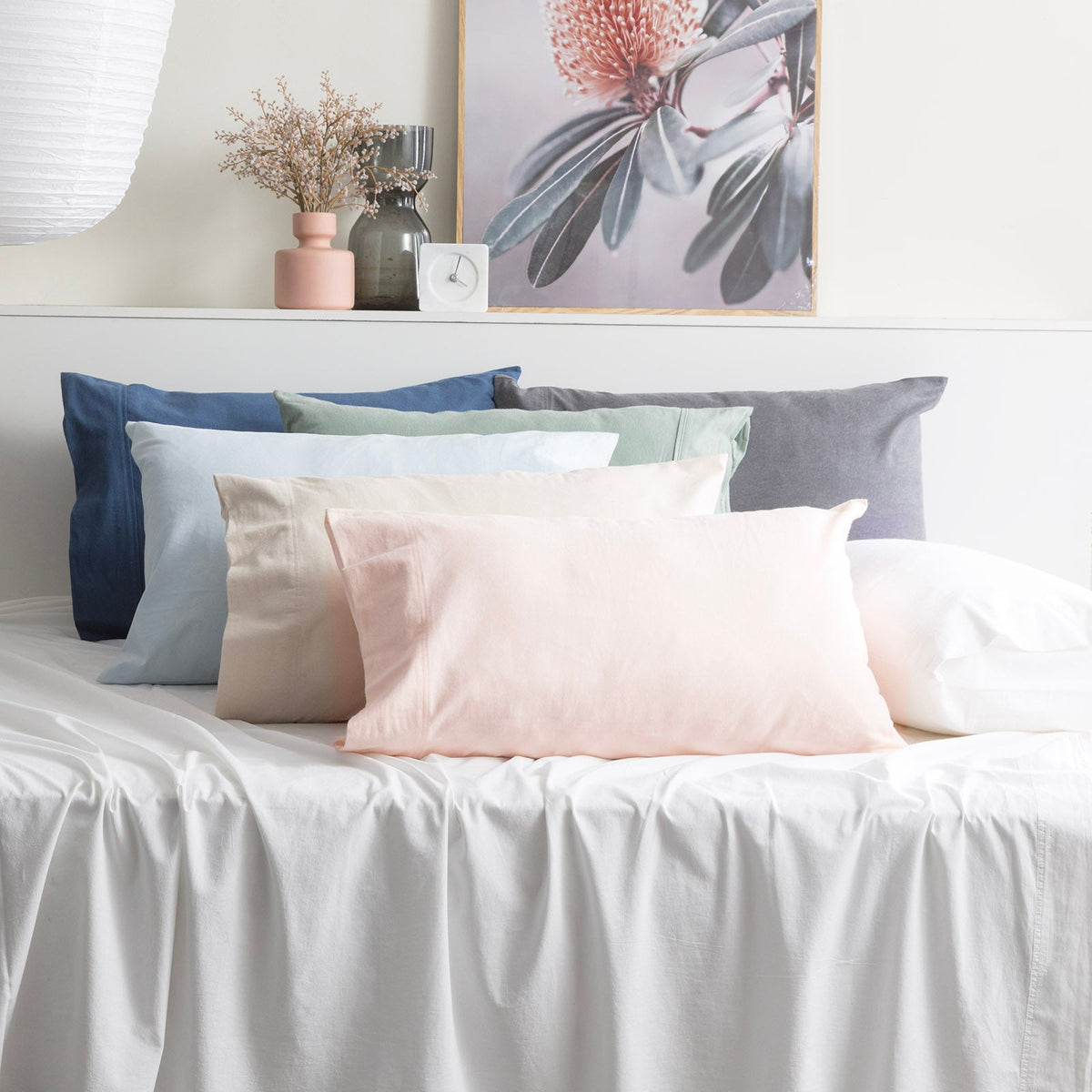 Park Avenue 175 GSM Egyptian Cotton Flannelette Bed Sheet Set - Sky
