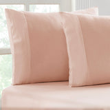 Park Avenue 175 GSM Egyptian Cotton Flannelette Fitted Sheet & Pillowcase Set - Rose