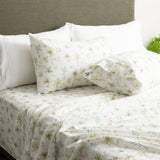Park Avenue 175 GSM Egyptian Cotton Flannelette Kids Bed Sheet Set - Capri Palm