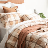 Park Avenue 175 GSM Egyptian Cotton Flannelette Kids Quilt Cover Set - Twill Check
