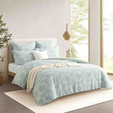 Renee Taylor Rizz Cotton Blend Jacquard Quilt Cover Set - Sage (OEKO-TEX Certified)