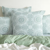 Renee Taylor Rizz Cotton Blend Jacquard Quilt Cover Set - Sage (OEKO-TEX Certified)