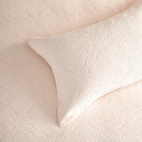 Renee Taylor Bella Cotton Blend Jacquard Quilt Cover Set - Blush (OEKO-TEX Certified)