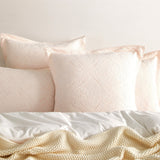 Renee Taylor Bella Cotton Blend Jacquard Quilt Cover Set - Blush (OEKO-TEX Certified)