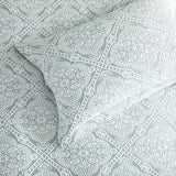 Renee Taylor Mayfair Cotton Blend Jacquard Quilt Cover Set - Sage (OEKO-TEX Certified)