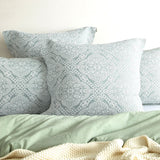 Renee Taylor Mayfair Cotton Blend Jacquard Quilt Cover Set - Sage (OEKO-TEX Certified)