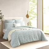 Renee Taylor Mayfair Cotton Blend Jacquard Quilt Cover Set - Sage (OEKO-TEX Certified)