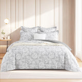 Renee Taylor Sigma Cotton Blend Jacquard Quilt Cover Set - Charcoal (OEKO-TEX Certified)