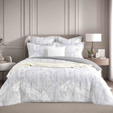 Renee Taylor Grove Cotton Blend Jacquard Quilt Cover Set - Charcoal (OEKO-TEX Certified)