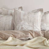 Renee Taylor Panache Cotton Blend Jacquard Quilt Cover Set - Wood (OEKO-TEX Certified)