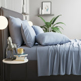 Renee Taylor Comfort T's Organic Cotton Jersey Bed Sheet Set - Ink (OEKO-TEX Certified)