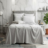 Renee Taylor Comfort T's Organic Cotton Jersey Bed Sheet Set - Grey Marle (OEKO-TEX Certified)