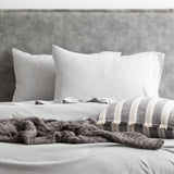 Renee Taylor Comfort T's Organic Cotton Jersey Bed Sheet Set - Grey Marle (OEKO-TEX Certified)