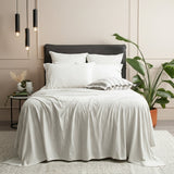 Renee Taylor Comfort T's Organic Cotton Jersey Bed Sheet Set - Ecru (OEKO-TEX Certified)