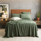 Renee Taylor Comfort T's Organic Cotton Jersey Bed Sheet Set - Olive (OEKO-TEX Certified)