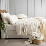 Renee Taylor Comfort T's Organic Cotton Jersey Bed Sheet Set - Oatmeal (OEKO-TEX Certified)