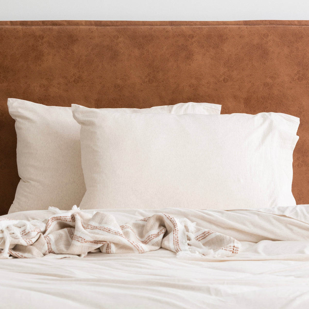 Renee Taylor Comfort T's Organic Cotton Jersey Bed Sheet Set - Oatmeal (OEKO-TEX Certified)